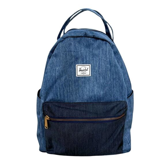 Herschel Supply Co. Nova Mid Volume Denim/Indigo Denim Blue Backpack NWOT - Picture 1 of 16